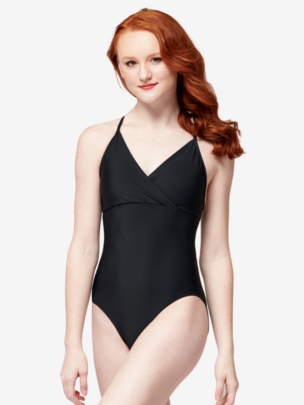 ELEVE DANCEWEAR NAOMI CROSS FRONT CLASP BACK BALLET DANCE LEOTARD M